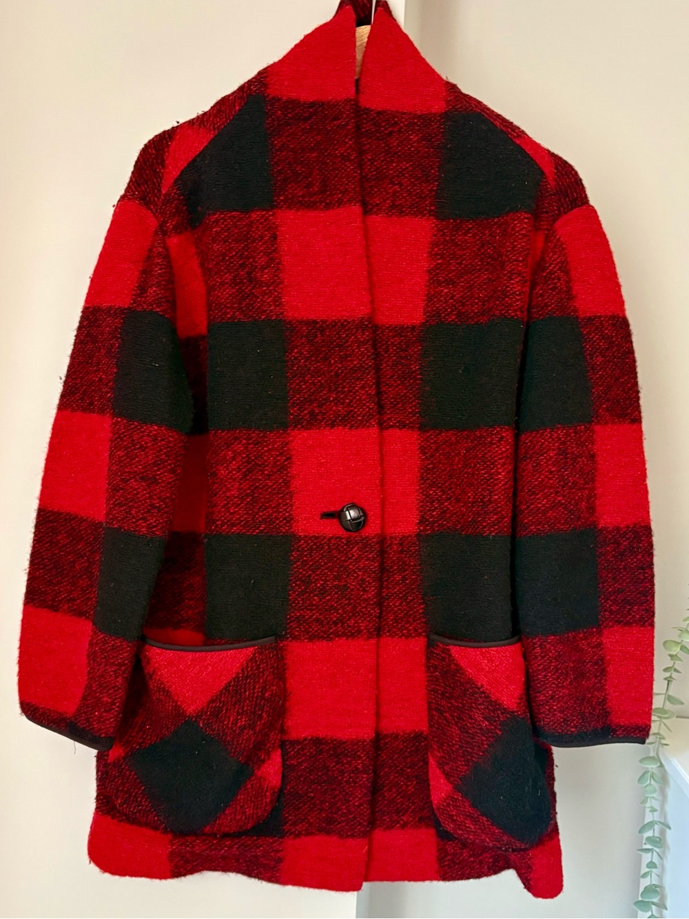Aritzia Wilfred Free Off-Duty Jacket Buffalo Check Plaid Wool S